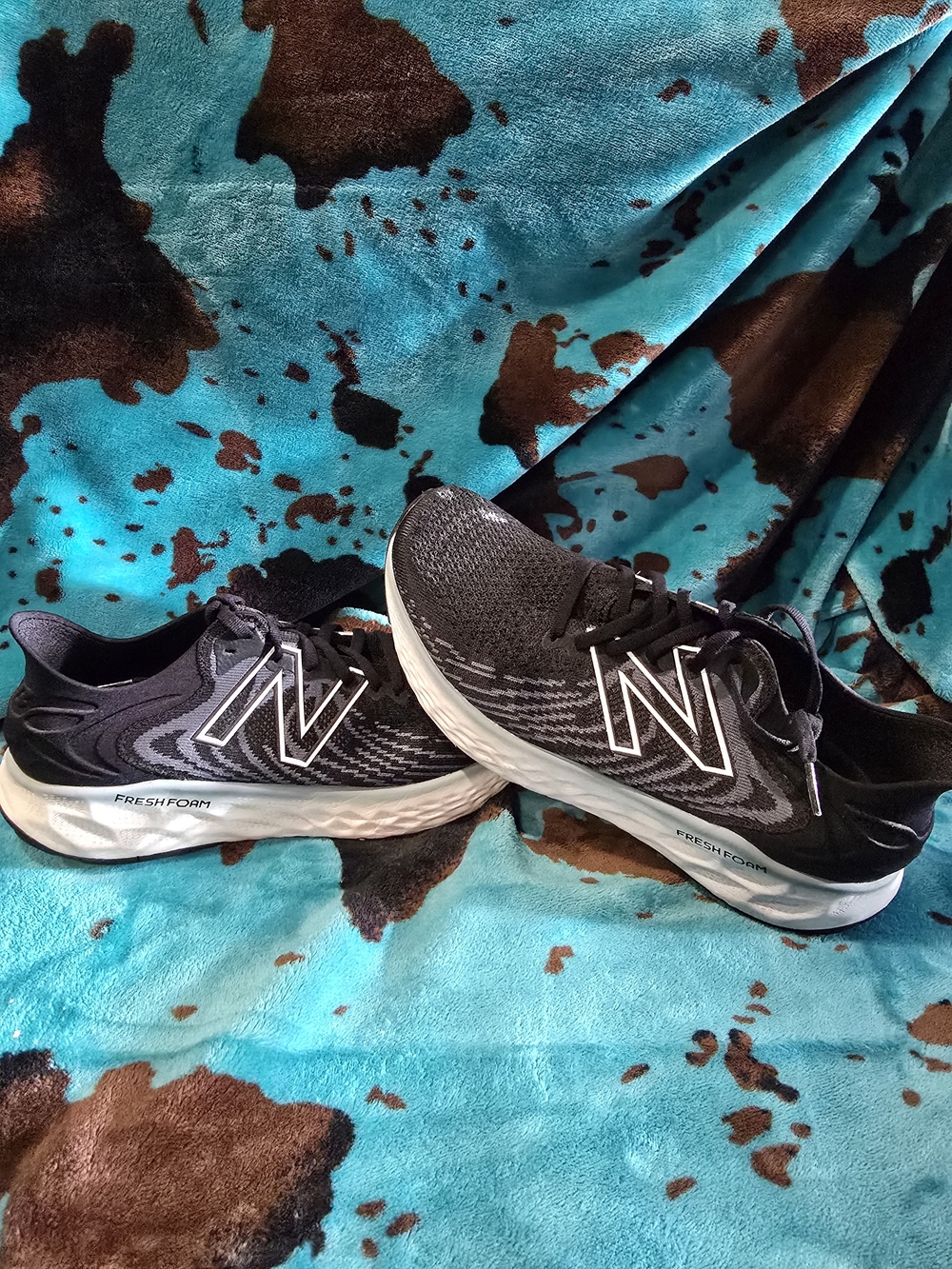 New Balance Black and White Fresh Foam Athletic Sneakers